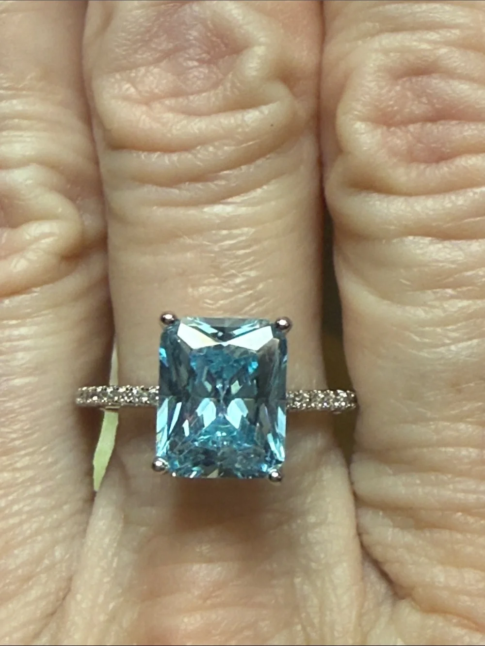 4 CT BLUE Aquamarine UGI CERTIFIED 925 Sterling Silver NEW GORGEOUS